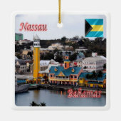 zBS009 NASSAU, Cruise Ship Terminal, Bahamas, Keramisch Ornament (Achterkant)