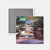 zBS011 BAAMAS, richtingaanwijzer, Amerika, Fridge Magneet (Voorkant / Achterkant)