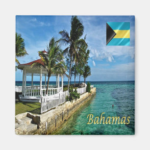 zBS012 BAHAMAS, Panorama, Amerika, Fridge Magneet