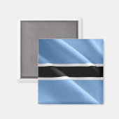 zBW002 BOTSWANA WAVING FLAG, Afrika, Fridge Magneet (Voorkant / Achterkant)
