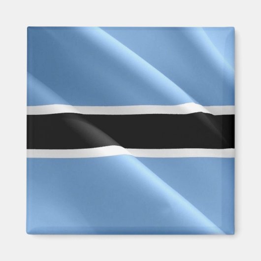 zBW002 BOTSWANA WAVING FLAG, Afrika, Fridge Magneet (Voorkant)