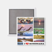 zBW003 BOTSWANA I LIEFT VAN, Mozaïek, Afrika, Frid Magneet (Voorkant / Achterkant)