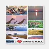 zBW003 BOTSWANA I LIEFT VAN, Mozaïek, Afrika, Frid Magneet (Voorkant)