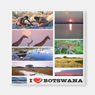 zBW003 BOTSWANA I LIEFT VAN, Mozaïek, Afrika, Frid Magneet