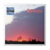 zBW004 BOTSWANA Sunrise, Afrika, Tegeltje (Voorkant)