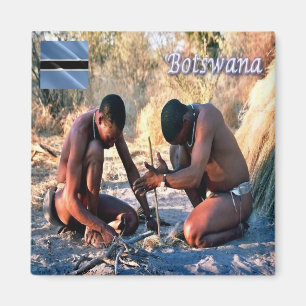 zBW013 BOTSWANA, BushmenSan, Afrika, Fridge Magneet