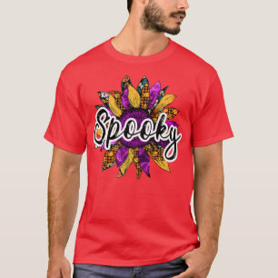 ZBwr Sunflower Spooky Halloween Herfst herfst Hall T-shirt