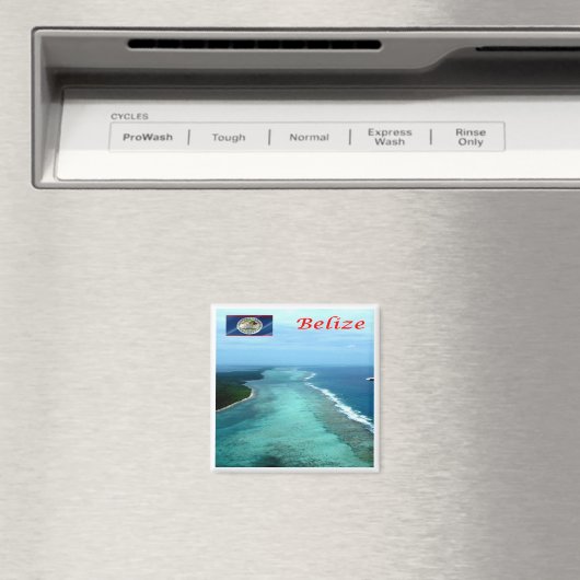 zBZ005 BELIZE Barrier Reef, Amerika, Fridge Magnet (Insitu (Vaatwasser))