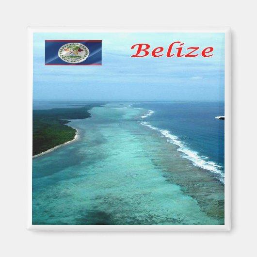 zBZ005 BELIZE Barrier Reef, Amerika, Fridge Magnet (Voorkant)