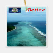 zBZ005 BELIZE Barrier Reef, Amerika, Keramisch Ornament (Voorkant)