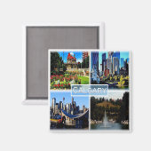 zCA006 CALGARY, Mosaic, Alberta, Canada, Fridge Magneet (Voorkant / Achterkant)