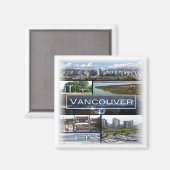 zCA009 mozaïek van VANCOUVER in Canada, Fridge Magneet (Voorkant / Achterkant)