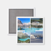 zCA011 CANADIAN ROCKIES, Mosaic, Canada, Fridge Magneet (Voorkant / Achterkant)