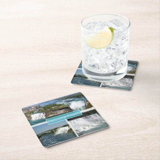 zCA012 NIAGARA-HERFSTEN van de Rainbow-brug, Kartonnen Onderzetters (Insitu)