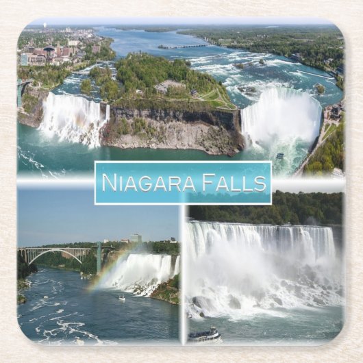 zCA012 NIAGARA-HERFSTEN van de Rainbow-brug, Kartonnen Onderzetters (Voorkant)