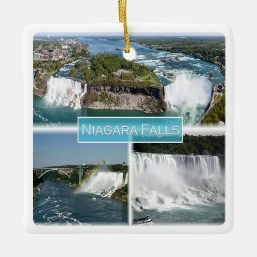 zCA012 NIAGARA-HERFSTEN van de Rainbow-brug, Keramisch Ornament (Voorkant)