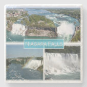 zCA012 NIAGARA-HERFSTEN van de Rainbow-brug, Stenen Onderzetter (Voorkant)