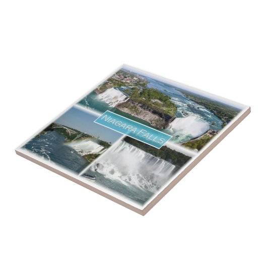 zCA012 NIAGARA-HERFSTEN van de Rainbow-brug, Tegeltje (Zijkant)