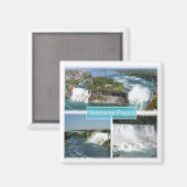 zCA012 NIAGARA-HERFSTEN van Rainbow bridge, Fridge Magneet (Voorkant / Achterkant)