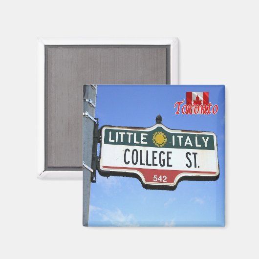 zCA013 TORONTO, Little Italy Signal, Canada, Fridg Magneet (Voorkant / Achterkant)