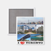 zCA014 TORONTO I Love, Mosaic, Canada. Fridge Magneet (Voorkant / Achterkant)