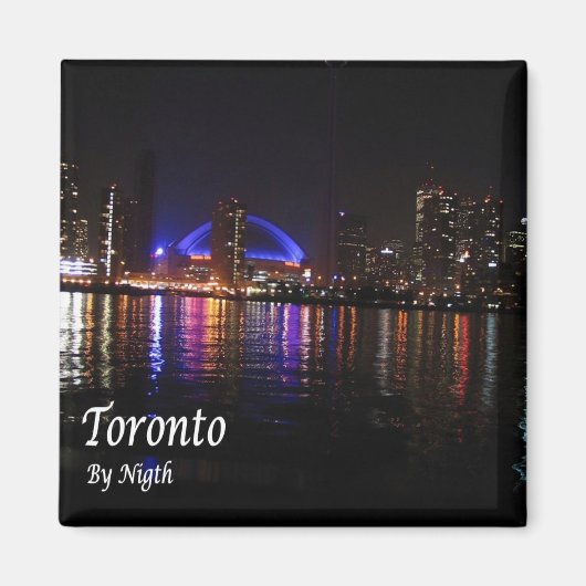 zCA015 TORONTO BY Night, Canada, Fridge Magneet (Voorkant)