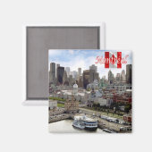 zCA024 MONTREAL Panorama, Canada, Fridge Magneet (Voorkant / Achterkant)
