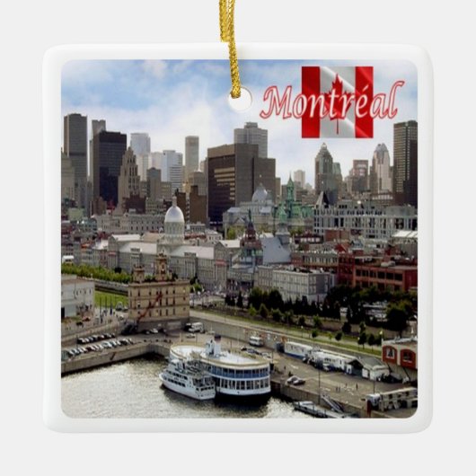 zCA024 MONTREAL Panorama, Canada, Keramisch Ornament (Voorkant)