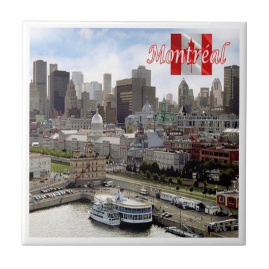 zCA024 MONTREAL Panorama, Canada, Tegeltje (Voorkant)