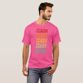 Zcash Crypto Rainbow-tekst T-shirt (Voorkant volledig)