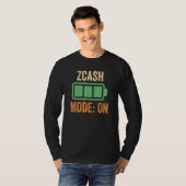 Zcash-modus Aan Crypto T-shirt (Voorkant volledig)