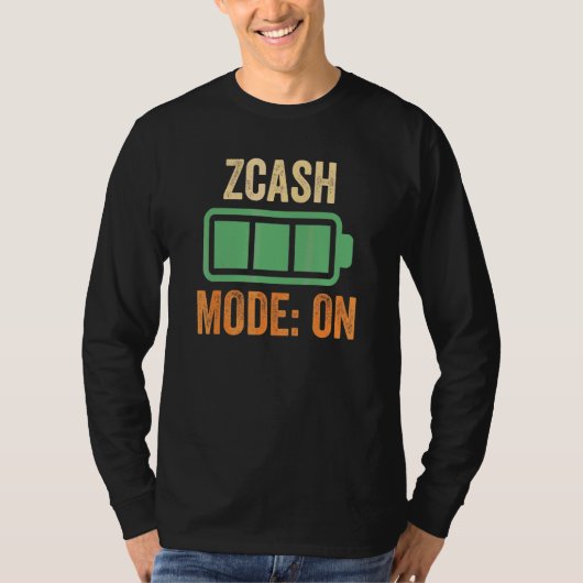 Zcash-modus Aan Crypto T-shirt (Voorkant)