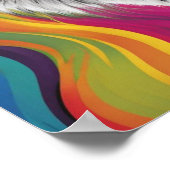 ZCat - Kat met Zebra strepen Poster (Hoek)