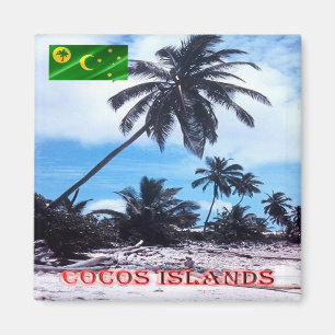 zCC007 COCOCOS-EILANDEN EN HOUDEN, Palms, Fridge Magneet