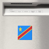 ZCD001 CONGO FLAG, Afrika, Fridge Magneet (Insitu (Vaatwasser))