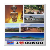 zCD003 CONGO I Love, Mozaïek, Afrika, Tegeltje (Voorkant)