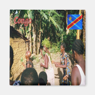 zCD007 CONGO, Afrika, Fridge Magneet
