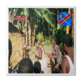 zCD007 CONGO, Afrika, Tegeltje (Voorkant)