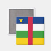 zCF001 CENTRAAL-AFRIKAANSE REPUBLIEK, VLAG, Fridge Magneet (Voorkant / Achterkant)