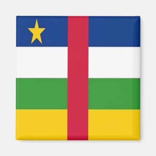 zCF001 CENTRAAL-AFRIKAANSE REPUBLIEK, VLAG, Fridge Magneet (Voorkant)