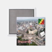 ZCG006 BRAZZAVILLE, Republiek Congo, Fridge Magneet (Voorkant / Achterkant)