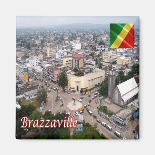 ZCG006 BRAZZAVILLE, Republiek Congo, Fridge Magneet (Voorkant)