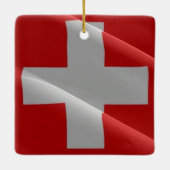 zCH002-golvende VLAGSWISS, Keramisch Ornament (Achterkant)