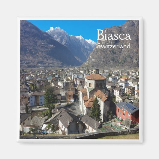 zCH006 BIASCA, Zwitserland, Koelkastmagneet Magneet (Voorkant)