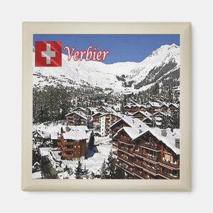 zCH009 VERBIER Pic Swiss — Fridge Magnet