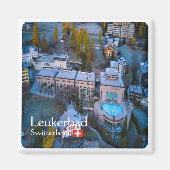 zCH011 LEUKERBAD Zwitserland - Fridge Magnet (Voorkant)