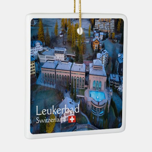 ZCH011 LEUKERBAD Zwitserland, Keramisch Ornament (Rechts)