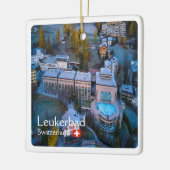 ZCH011 LEUKERBAD Zwitserland, Keramisch Ornament (Links)