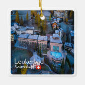 ZCH011 LEUKERBAD Zwitserland, Keramisch Ornament (Voorkant)