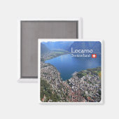 zCH012 LOCARNO - Zwitserland - Fridge Magnet (Voorkant / Achterkant)